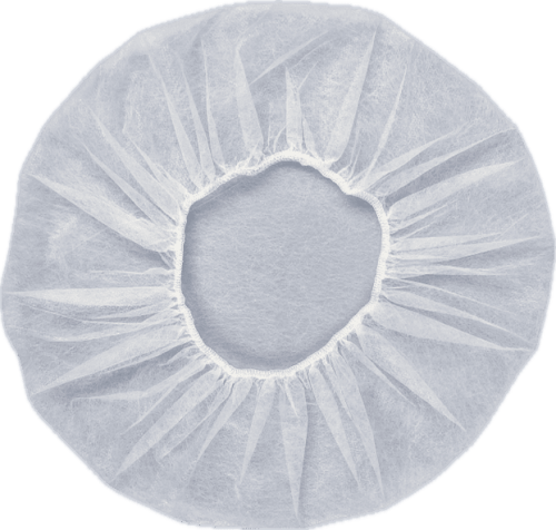 24" WHITE POLYPROPYLENE BOUFFANT CAPS 10/100 CS