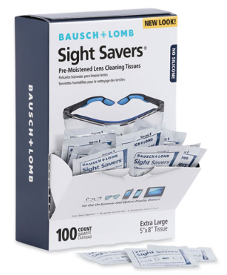 Sight Savers Premoistened Lens Cleaning Tissues, 8 x 5, 100/Box