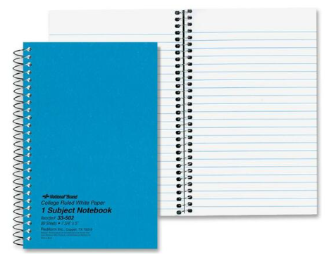 Rediform Kolor-Kraft 1-Subject Notebooks