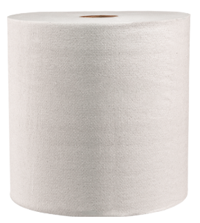 WHITE ROLL TOWEL 7.9"X1000' 1.625" CORE 12 ROLLS/CS