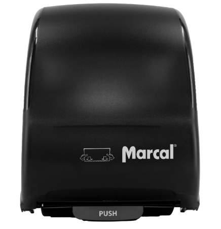 8" MECHANICAL HANDS FREE UNIVERSAL TOWEL DISPENSER BLACK