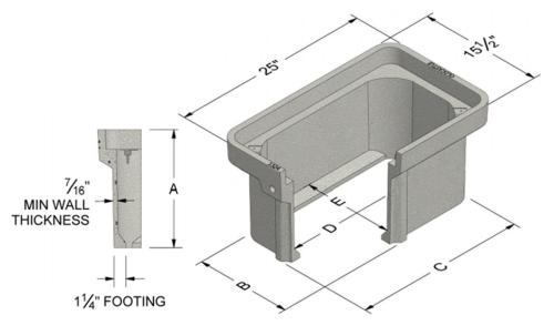 PHA132418XE002X000 - Handhole 13x24x18 Inch, Tier 22
