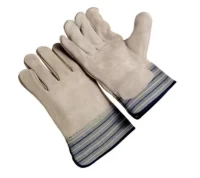 1358 FULL LEATHER BACK, 2.5' RUBBERIZED CUFF, LINED PALM - 1358-S