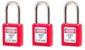 Red Plastic Padlock Keyed alike set of 3