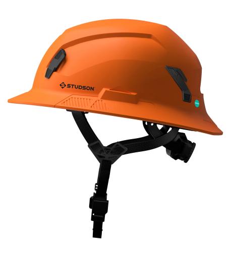 Orange Studson SHK-1 Full Brim Non-Vented Safety Helmet - Type II, Class E