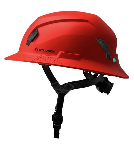 Red Studson SHK-1 Full Brim Non-Vented Safety Helmet - Type II, Class E