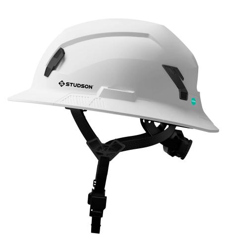 White Studson SHK-1 Full Brim Non-Vented Safety Helmet - Type II, Class E