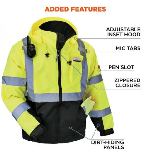 GloWear® 8377 Type R Class 3 Quilted Bomber Jacket - 125738