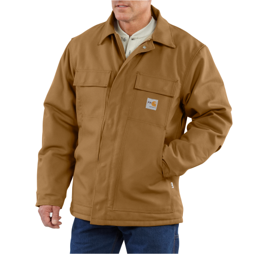 Carhartt Men's Flame-Resistant Duck Insulated Traditional Coat - Quilt-Lined