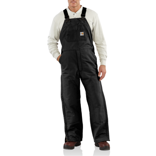 Carhartt Men's Flame-Resistant Duck Insulated Bib Overall - Quilt-Lined