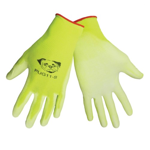 PUG™ High-Visibility Polyurethane Coated Gloves with Cut, Abrasion, and Puncture Resistance - PUG-11 - PUG11-XS