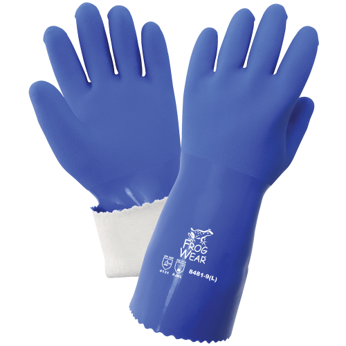 Global Glove 8481 FrogWear® Triple-Dipped PVC Cold-Weather Chemical Gloves