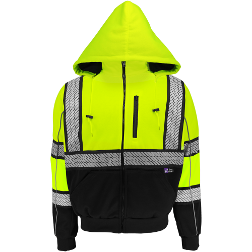 Global Glove GLO-HS3 FrogWear® Hi-Vis Type R Class 3 Insulated Hoodie