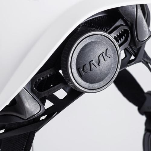 Rear ratcheting adjustment dial on KASK Zenith X2 safety helmet
