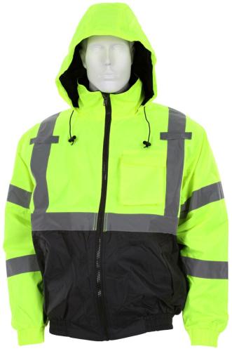 MCR Safety Luminator® VBBQCL3L Type R Class 3 Quilted Hi-Vis Bomber Jacket