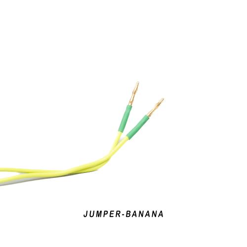 Banana Plug Electrical Jumper Lead with Green Wire