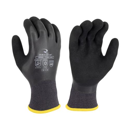 Radians® RWG28 Cut Level A2 Latex-Dipped Waterproof Winter Gripper Gloves