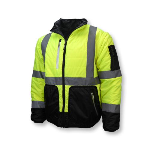 Radians® SJ510 Hi-Vis Type R Class 3 Quilted Reversible Jacket with Zip-Off Sleeves