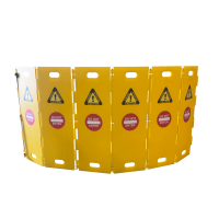 Lustre C-Series InterLock Elevator Safety Barricade – 42" x 16", 6 Panel, Rigid Plastic