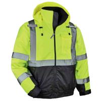 XL - Ergodyne GloWear® 8377 Type R Class 3 Hi-Vis Winter Bomber Jacket