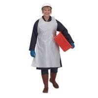 Prime Source® White Polyethylene Disposable Apron Bulk Pack, 28" x 46"