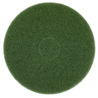 13" Bear-Tex Green Super Scrub AO Medium Grit Non-Woven Round Floor Pad