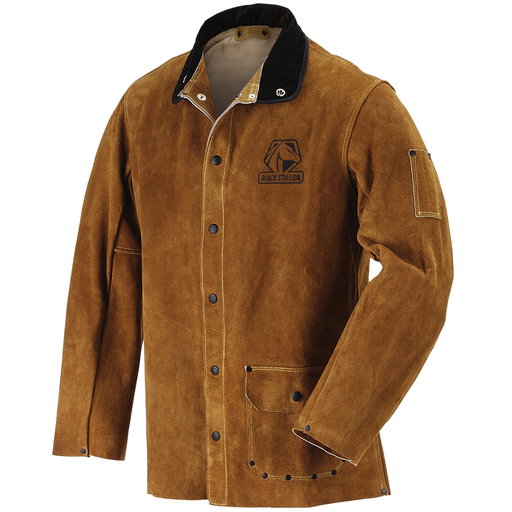SIDE SPLIT COWHIDE LEATHER 30 INCH WELDING COAT - AWISCO New York Corp