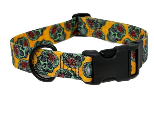 DOG COLLAR, SUGAR SKULLS
