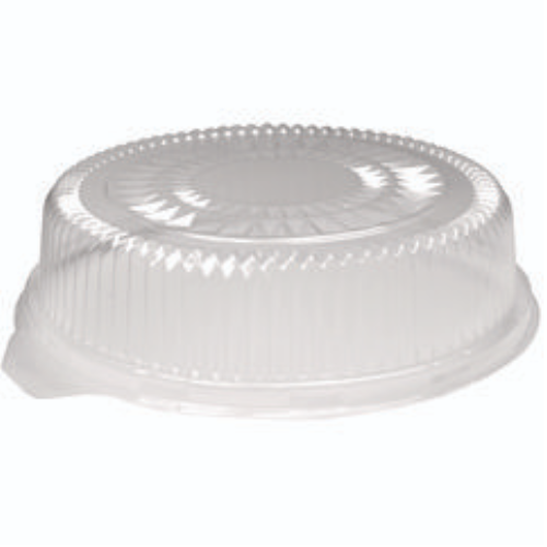 Plastic Dome Lids, Embossed, Fits 4012/4013, 12" Diameter, Clear, 25/Carton