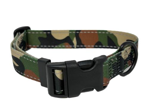 DOG COLLAR, WOODLAND CAMO