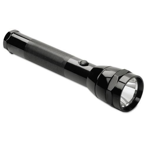 SKILCRAFT® Aluminum D-Cell Flashlight - LED - Bulb - 2 x D - Anodized Aluminum - Black - 1 Each
