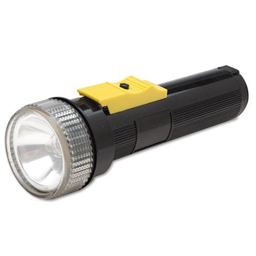 SKILCRAFT® Hanger Ring 3-Way Flashlight - 2 x D - Plastic - Black, Yellow - 1 Each
