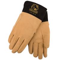 Black Stallion 24D-BLK Short Cuff Premium Deerskin TIG Glove