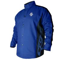 Black Stallion BXRB9C BSX® Contoured FR Cotton Welding Jacket, Royal Blue