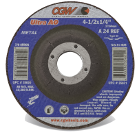 CGW Ultra AO  1/4 (.25, 6.4MM) Depressed Center Grinding Wheels