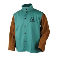 Black Stallion F9-30C/BS FR Cotton & Cowhide Hybrid Welding Jacket, Green