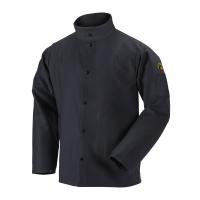 Black Stallion FBK9-30C Flame-Resistant Cotton Welding Jacket, Black