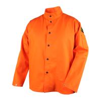 Black Stallion FO9-30C 9 oz. Flame Resistant Cotton Welding Jacket, Safety Orange