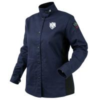 Black Stallion JF1015-NB AngelFire® Women's FR Cotton Welding Jacket, Navy & Black