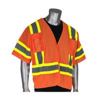 XL Class 3 Back Breakaway Vest Hi-Viz Orange