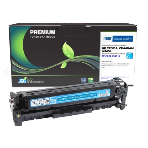 MSE Remanufactured Cyan Toner Cartridge for HP 312A (CF381A)