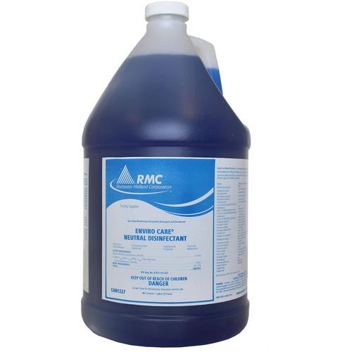 RMC Enviro Care Neutral Disinfectant - Concentrate - 128 fl oz (4 quart) - pH Neutral - Blue - 1 Each