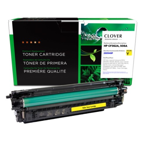 Clover Imaging Remanufactured Yellow Toner Cartridge for HP 508A (CF362A) Yield: 5,000 Pages