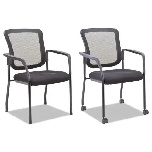 Walker's WorkPlace Mesh Back Stacking Guest Chair - Black - 1ea