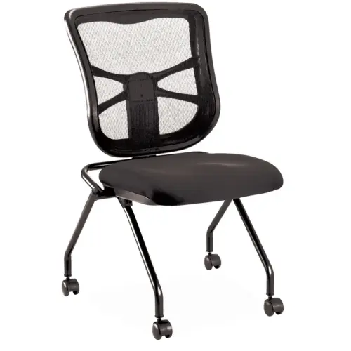 Walker's WorkPlace Mesh Nesting Chairs, Supports Up to 275 lb 2/Carton