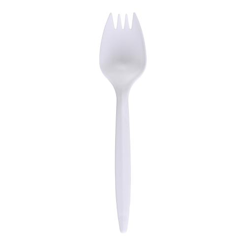 Empress Medium Weight Spork Polypro White Dense Pack 1000 / cs