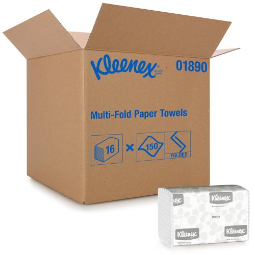 Kimberly Clark Kleenex Multi-Fold Towels White 9.2" x 9.4" 16 / 150 cs