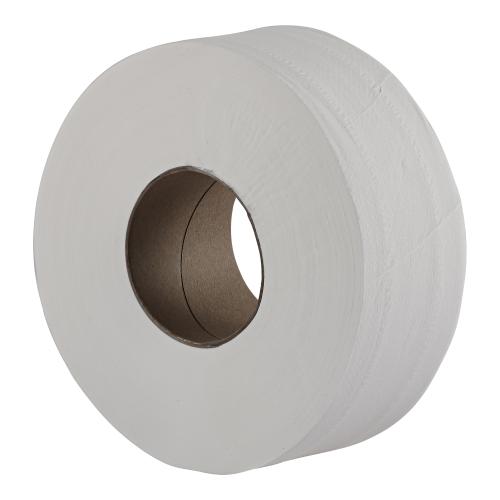 Empress 2-Ply Jumbo Tissue 3.3" x 700', 9" - White - 100% Recycled - 12 / cs