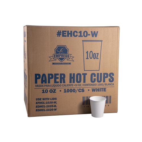 Empress Paper Hot Cup 10oz Squat White 20 / 50 cs