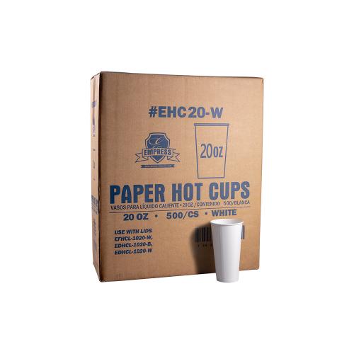 Empress Paper Hot Cup 20oz White 10 / 50 cs